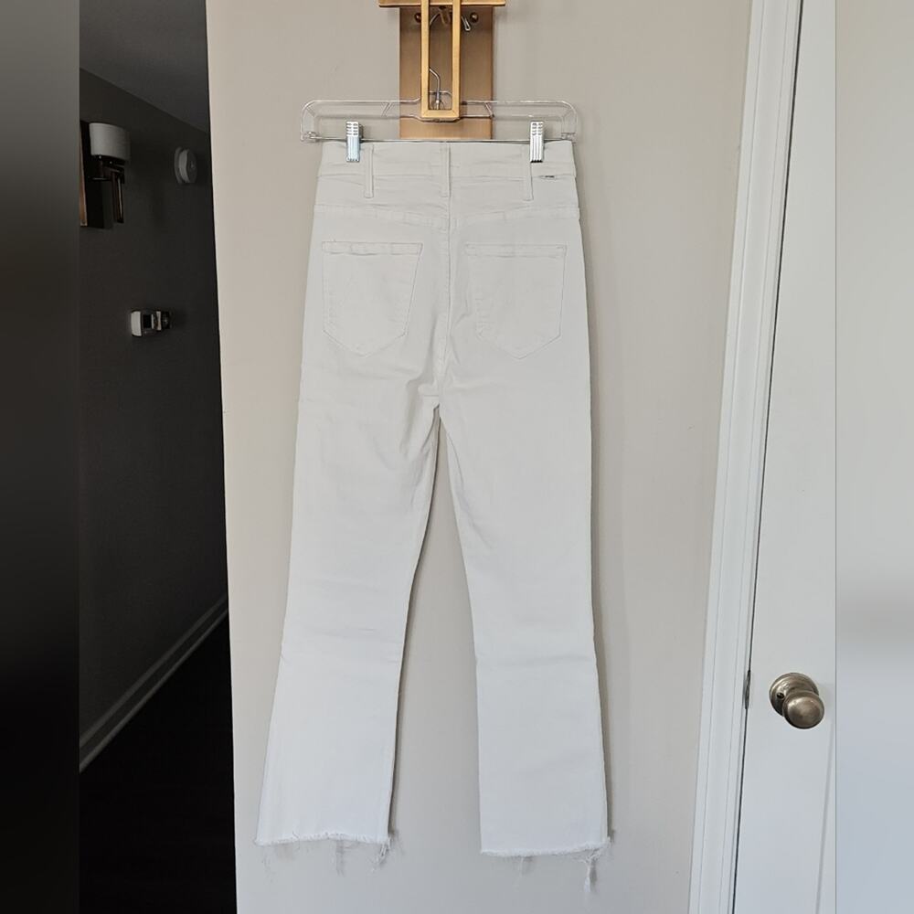 Mother White The Hustler Ankle Fray Jeans in Fairest of Them All Wash Size 25 - Picture 6 of 14